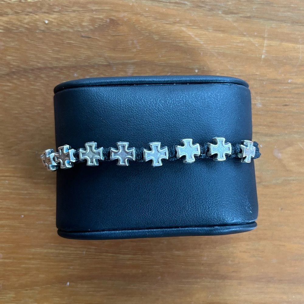 My Saint My Hero black Maltese cross bracelet
